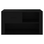 Shoe cabinet made of black plywood wood 80x35x45 cm by vidaXL, Shoe racks and shoe organizers - Ref: Foro24-816753, Price: 49...