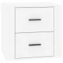 Mesita de noche color blanco brillante 50x39x47 cm de vidaXL, Taquillas y armarios de almacenamiento - Ref: Foro24-816706, Pr...