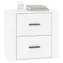 Mesita de noche color blanco brillante 50x39x47 cm de vidaXL, Taquillas y armarios de almacenamiento - Ref: Foro24-816706, Pr...