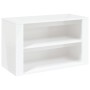 Schuhregal aus weiß glänzendem Sperrholz 75x35x45 cm von vidaXL, Schuhregale und Schuhorganisatoren - Ref: Foro24-816898, Pre...