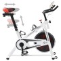 Weiß-rotes Heimtrainer mit Pulssensoren von vidaXL, Stationäre Fahrräder - Ref: Foro24-92136, Preis: 274,94 €, Rabatt: %