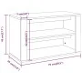 Mueble zapatero madera contrachapada blanco brillo 75x35x45 cm de vidaXL, Zapateros y organizadores de calzado - Ref: Foro24-...