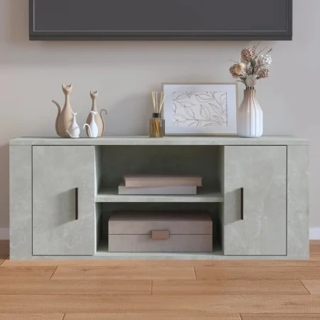 TV-Schrank aus betongrauem Sperrholz, 100 x 35 x 40 cm von vidaXL, TV-Möbel - Ref: Foro24-823095, Preis: 50,42 €, Rabatt: %