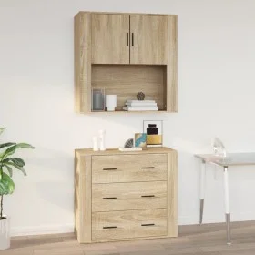 Wandschrank aus Sonoma-Eichensperrholz, 80 x 33 x 80 cm von vidaXL, Sideboards - Ref: Foro24-816587, Preis: 87,68 €, Rabatt: %