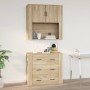 Sonoma oak plywood wall cabinet 80x33x80 cm by vidaXL, Sideboards - Ref: Foro24-816587, Price: 91,72 €, Discount: %