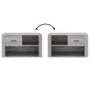 Mueble zapatero de madera contrachapada gris Sonoma 80x35x45 cm de vidaXL, Zapateros y organizadores de calzado - Ref: Foro24...