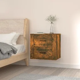 Smoked oak wall bedside table 50x36x47 cm by vidaXL, Lockers and storage cabinets - Ref: Foro24-816861, Price: 52,73 €, Disco...