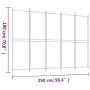 5-Panel Weißer Stoff Raumteiler 250x180 cm von vidaXL, Raumteiler - Ref: Foro24-350218, Preis: 52,60 €, Rabatt: %