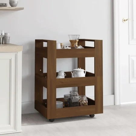 Oak brown plywood kitchen cart 60x45x80cm by vidaXL, Kitchen and dining carts - Ref: Foro24-816823, Price: 53,18 €, Discount: %