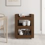 Carrito de cocina madera contrachapada marrón roble 60x45x80cm de vidaXL, Carros de cocina y comedor - Ref: Foro24-816823, Pr...