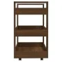 Oak brown plywood kitchen cart 60x45x80cm by vidaXL, Kitchen and dining carts - Ref: Foro24-816823, Price: 53,18 €, Discount: %