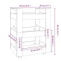 Küchenwagen aus braunem Eichensperrholz, 60 x 45 x 80 cm von vidaXL, Küchen- und Speisewagen - Ref: Foro24-816823, Preis: 53,...