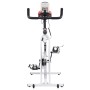 Weiß-rotes Heimtrainer mit Pulssensoren von vidaXL, Stationäre Fahrräder - Ref: Foro24-92136, Preis: 274,94 €, Rabatt: %