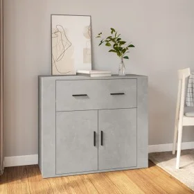 Betongraues Sperrholz-Sideboard 80x33x70 cm von vidaXL, Sideboards - Ref: Foro24-816572, Preis: 93,42 €, Rabatt: %