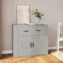 Aparador de madera contrachapada gris hormigón 80x33x70 cm de vidaXL, Aparadores - Ref: Foro24-816572, Precio: 93,27 €, Descu...