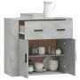 Aparador de madera contrachapada gris hormigón 80x33x70 cm de vidaXL, Aparadores - Ref: Foro24-816572, Precio: 93,27 €, Descu...