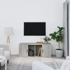 Mueble para TV contrachapada gris hormigón 100x35x40 cm de vidaXL, Muebles TV - Ref: Foro24-816804, Precio: 54,69 €, Descuent...