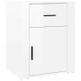 Glossy white plywood nightstand 50x36x60 cm by vidaXL, Nightstands - Ref: Foro24-816722, Price: 59,42 €, Discount: %