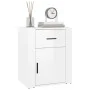 Glossy white plywood nightstand 50x36x60 cm by vidaXL, Nightstands - Ref: Foro24-816722, Price: 59,42 €, Discount: %