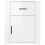 Glossy white plywood nightstand 50x36x60 cm by vidaXL, Nightstands - Ref: Foro24-816722, Price: 59,42 €, Discount: %