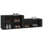 Mueble zapatero madera contrachapada negro 150x35x45 cm | Foro24.es | Tu tienda online para hogar, jardín y más Foro24.es