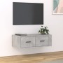 Hängendes TV-Möbel graues Betonholz 80x36x25 cm von vidaXL, TV-Möbel - Ref: Foro24-816836, Preis: 48,92 €, Rabatt: %