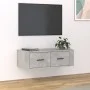 Mueble de TV colgante madera gris hormigón 80x36x25 cm de vidaXL, Muebles TV - Ref: Foro24-816836, Precio: 48,30 €, Descuento: %