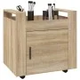 Sonoma oak plywood desk cart 60x45x60 cm by vidaXL, Cars and islands - Ref: Foro24-816611, Price: 56,80 €, Discount: %