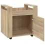 Carrito de escritorio contrachapada roble Sonoma 60x45x60 cm de vidaXL, Carros e islas - Ref: Foro24-816611, Precio: 56,80 €,...