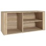 Schuhschrank aus Sperrholz in Eiche Sonoma 100x35x45 cm von vidaXL, Schuhregale und Schuhorganisatoren - Ref: Foro24-816923, ...