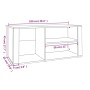 Schuhschrank aus Sperrholz in Eiche Sonoma 100x35x45 cm von vidaXL, Schuhregale und Schuhorganisatoren - Ref: Foro24-816923, ...