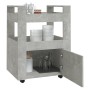 Carrito de cocina madera contrachapada gris hormigón 60x45x80cm de vidaXL, Carros de cocina y comedor - Ref: Foro24-816828, P...