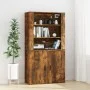 Smoked oak plywood wall cabinet 80x33x80 cm by vidaXL, Sideboards - Ref: Foro24-816597, Price: 60,86 €, Discount: %