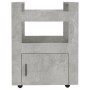 Carrito de cocina madera contrachapada gris hormigón 60x45x80cm de vidaXL, Carros de cocina y comedor - Ref: Foro24-816828, P...