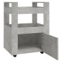 Carrito de cocina madera contrachapada gris hormigón 60x45x80cm de vidaXL, Carros de cocina y comedor - Ref: Foro24-816828, P...