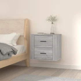 Gray Sonoma wall-mounted bedside table 50x36x47 cm by vidaXL, Lockers and storage cabinets - Ref: Foro24-816862, Price: 56,86...
