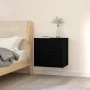 Mesita de noche de pared negro 50x36x47 cm de vidaXL, Taquillas y armarios de almacenamiento - Ref: Foro24-816857, Precio: 47...