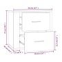 Schwarzer Wand-Nachttisch 50x36x47 cm von vidaXL, Schließfächer und Lagerschränke - Ref: Foro24-816857, Preis: 47,99 €, Rabat...
