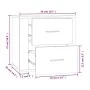Schwarzer Wand-Nachttisch 50x36x47 cm von vidaXL, Schließfächer und Lagerschränke - Ref: Foro24-816857, Preis: 40,39 €, Rabat...