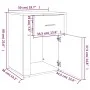 Nachttisch aus braunem Eichensperrholz, 50 x 36 x 60 cm von vidaXL, Nachttische - Ref: Foro24-816727, Preis: 58,54 €, Rabatt: %