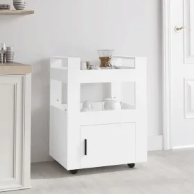 Küchenwagen aus weißem Sperrholz 60x45x80 cm von vidaXL, Küchen- und Speisewagen - Ref: Foro24-816824, Preis: 75,82 €, Rabatt: %