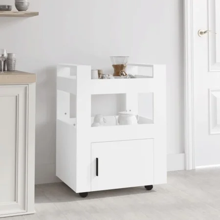 Küchenwagen aus weißem Sperrholz 60x45x80 cm von vidaXL, Küchen- und Speisewagen - Ref: Foro24-816824, Preis: 75,82 €, Rabatt: %