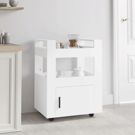 Küchenwagen aus weißem Sperrholz 60x45x80 cm von vidaXL, Küchen- und Speisewagen - Ref: Foro24-816824, Preis: 76,99 €, Rabatt: %