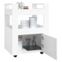 Küchenwagen aus weißem Sperrholz 60x45x80 cm von vidaXL, Küchen- und Speisewagen - Ref: Foro24-816824, Preis: 76,99 €, Rabatt: %