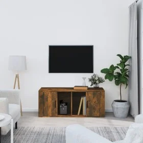 TV-Schrank aus geräuchertem Eichensperrholz, 100 x 35 x 40 cm von vidaXL, TV-Möbel - Ref: Foro24-816805, Preis: 72,48 €, Raba...
