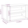 Mueble zapatero madera contrachapada gris hormigón 75x35x45 cm by vidaXL, Shoe racks and shoe organizers - Ref: Foro24-816900...