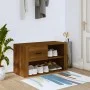 Schuhschrank aus braunem Eichensperrholz, 80 x 35 x 45 cm von vidaXL, Schuhregale und Schuhorganisatoren - Ref: Foro24-816759...