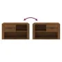 Mueble zapatero contrachapada color marrón roble 80x35x45 cm de vidaXL, Zapateros y organizadores de calzado - Ref: Foro24-81...