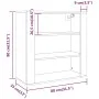 Schwarzer Wandschrank aus Sperrholz, 80 x 33 x 80 cm von vidaXL, Sideboards - Ref: Foro24-816593, Preis: 60,50 €, Rabatt: %