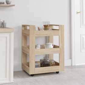 Oak-colored plywood kitchen cart 60x45x80 cm by vidaXL, Kitchen and dining carts - Ref: Foro24-816819, Price: 54,97 €, Discou...